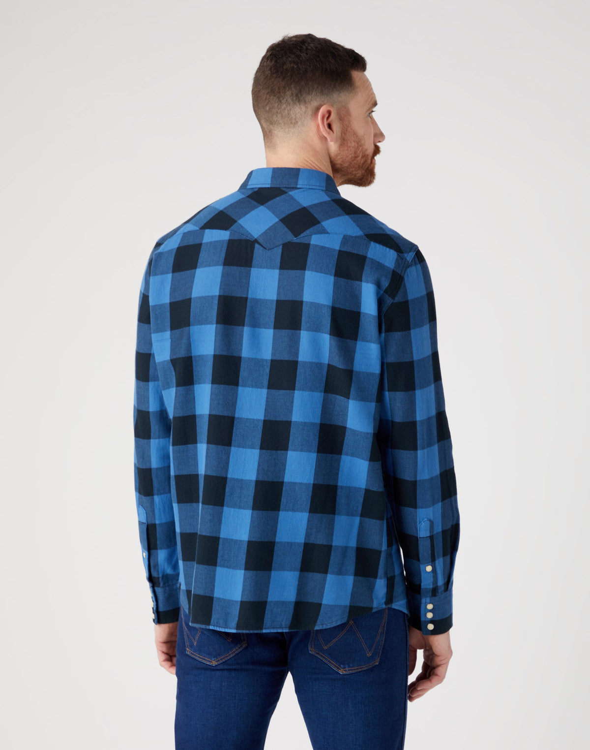 LS Western Shirt in Federal Blue