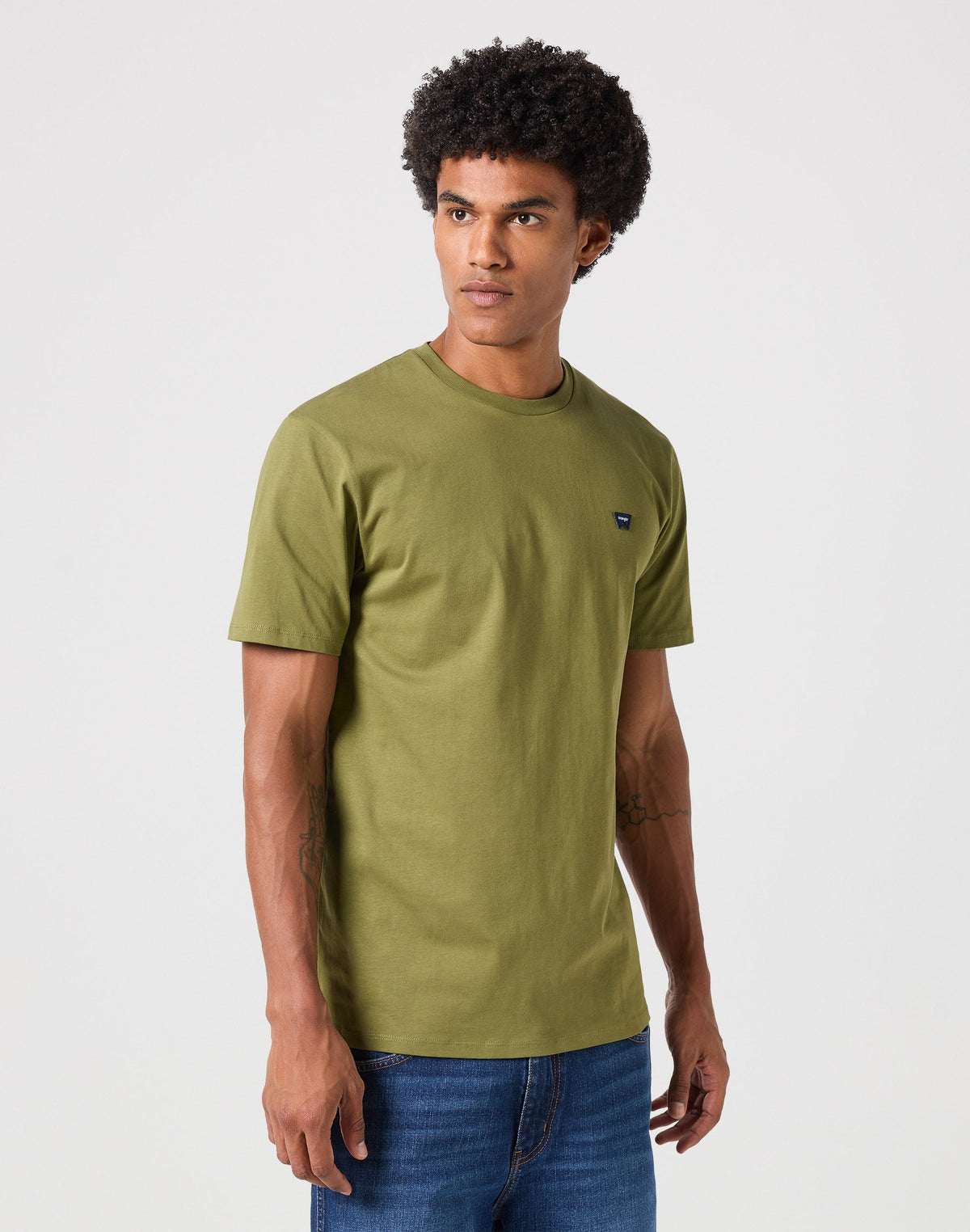 Sign Off Tee in Dusty Olive