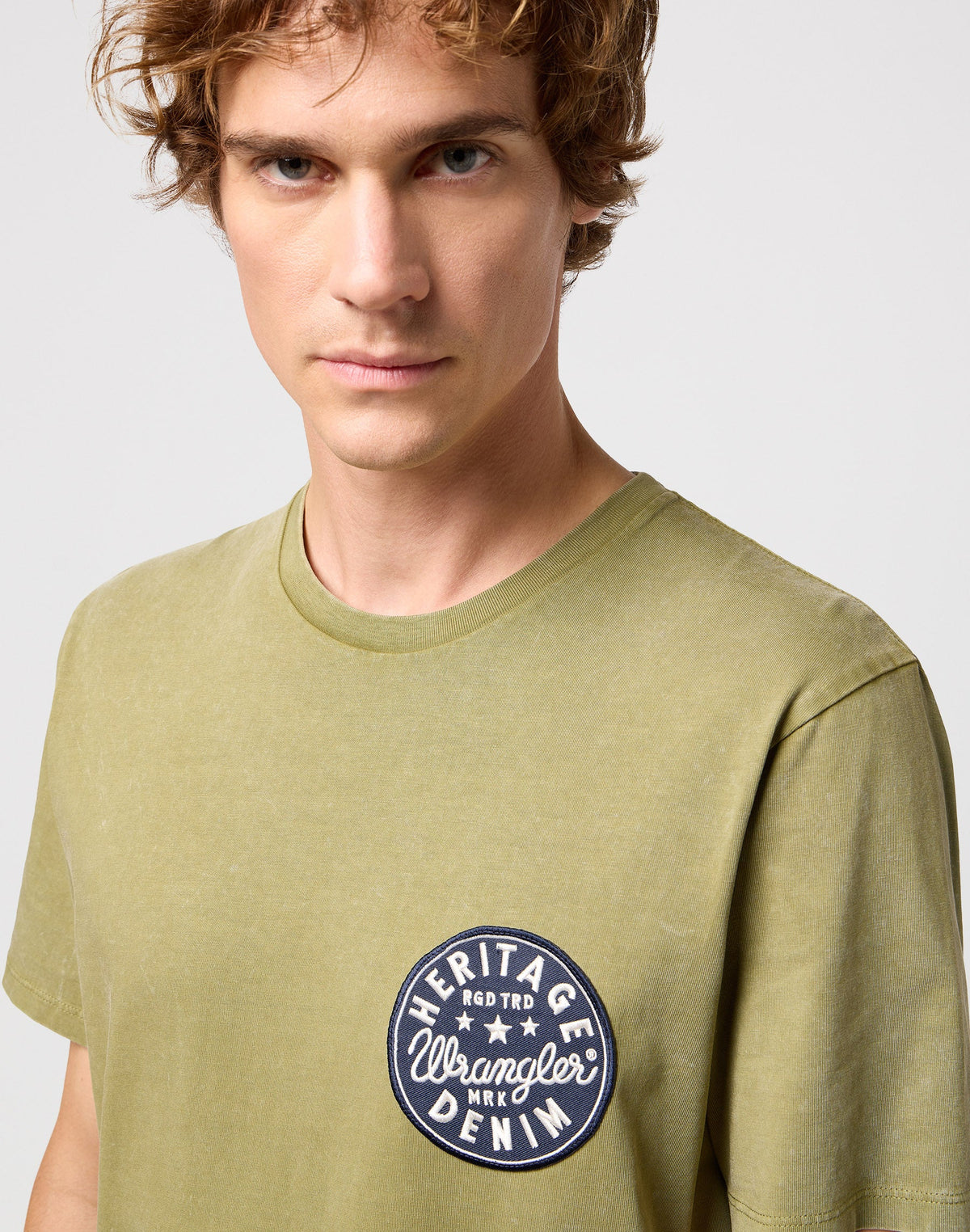Graphic Tee in Dusty Olive