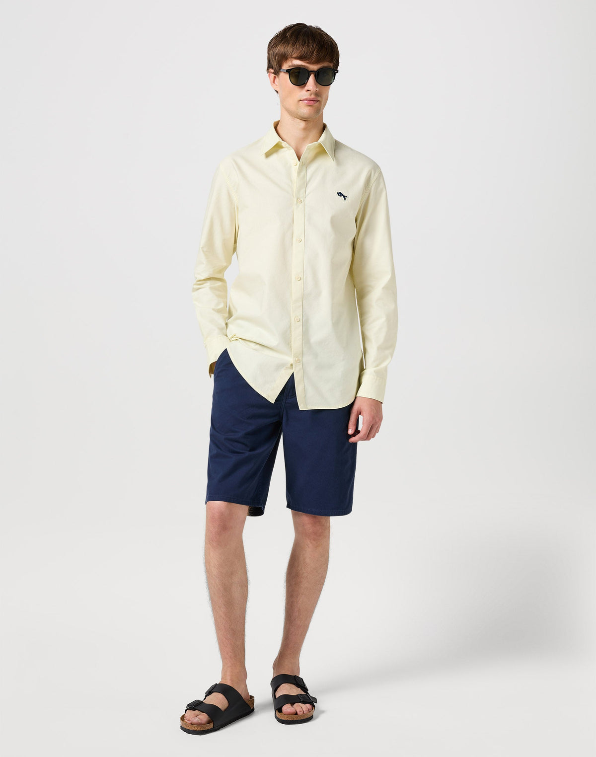 Longsleeves Shirt in Yellow Oxford