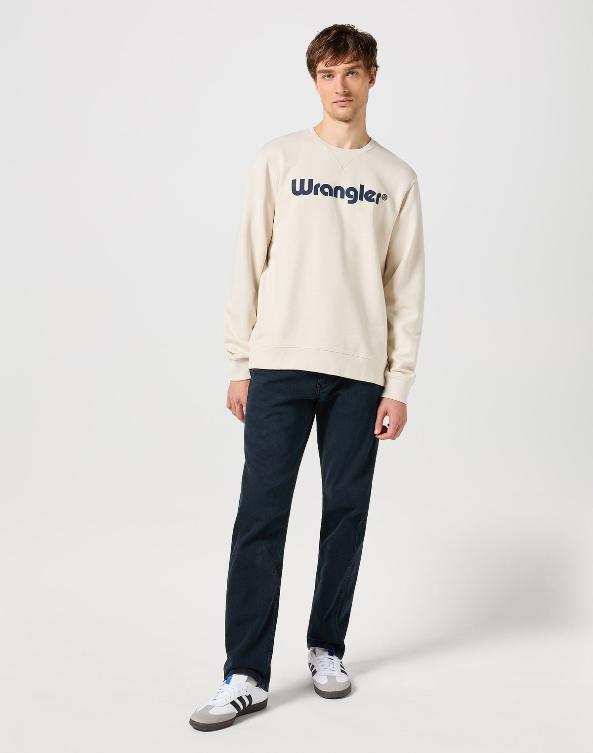 Logo Crew Sweat in Navy