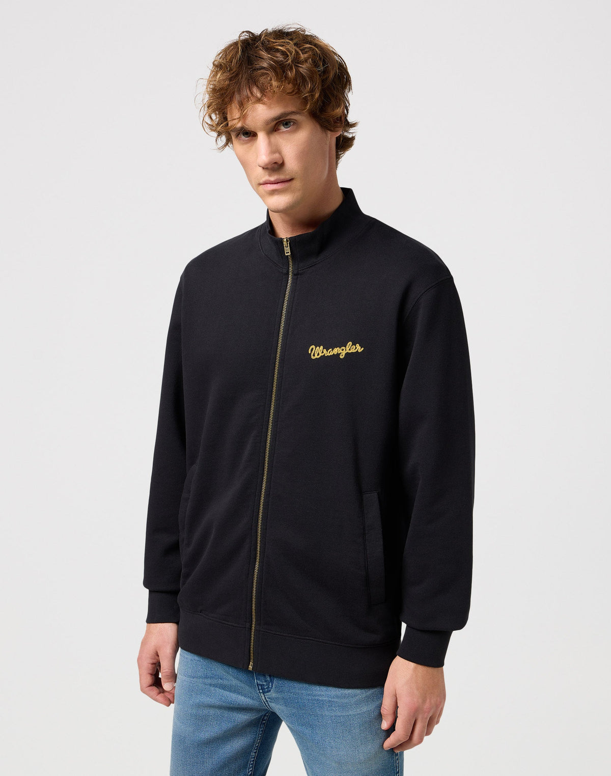 Funnel Neck Zip in Black