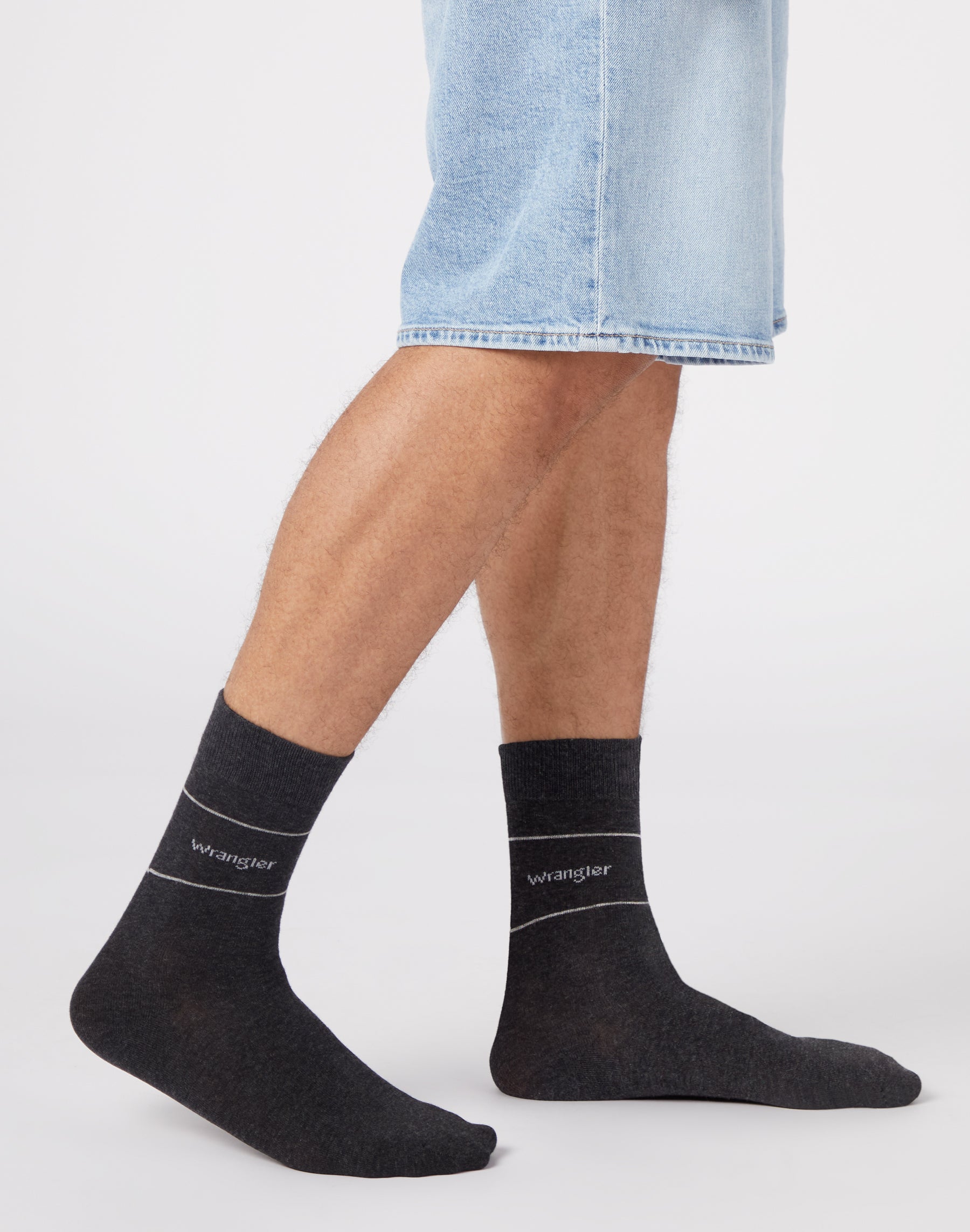 2 Pack Sign Off Socks in Dark Grey Melange