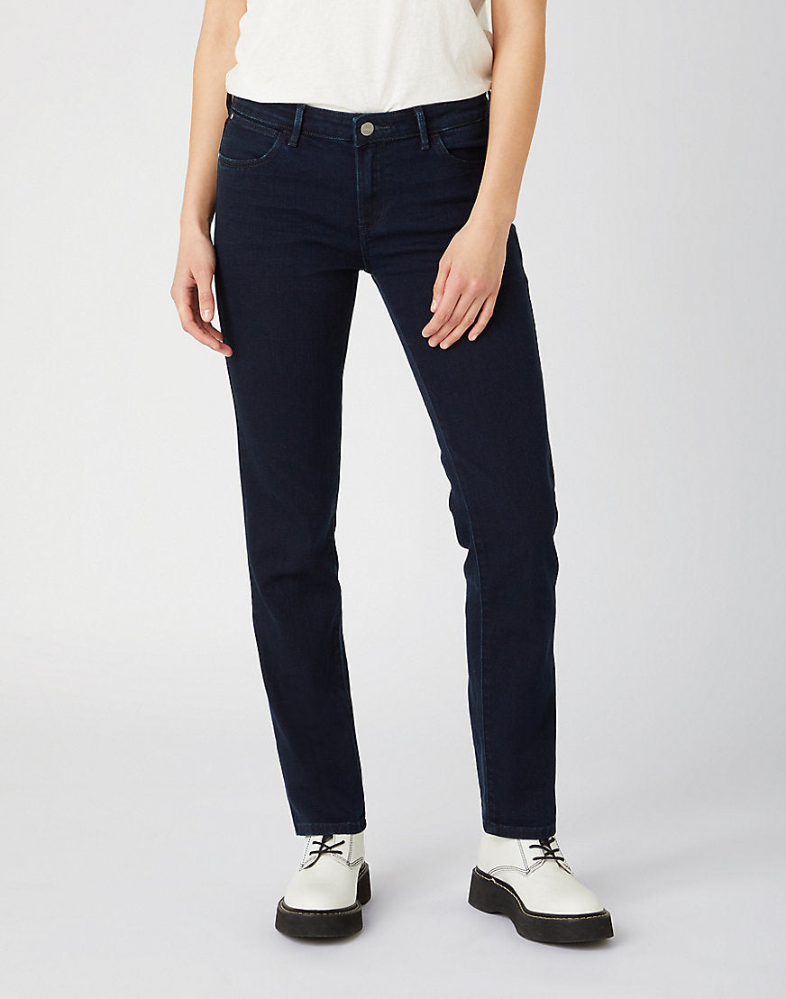 Straight Jeans in Blue Black