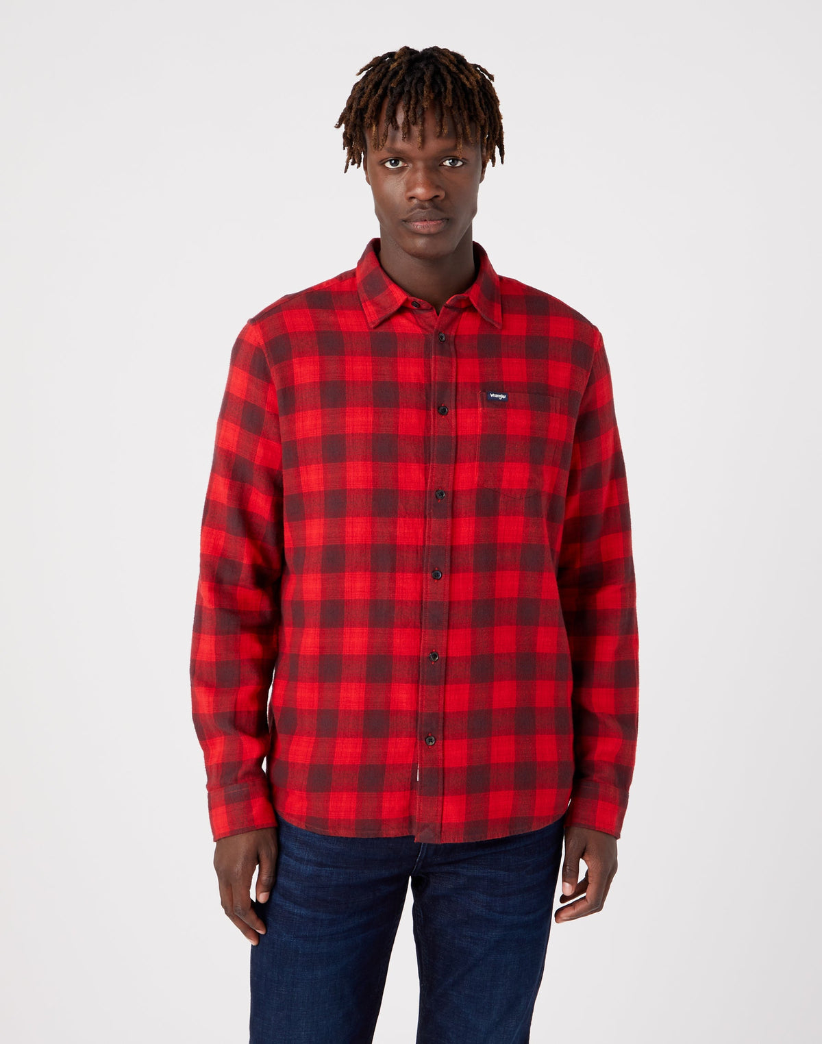 One Pocket Shirt in Rhubarb Red