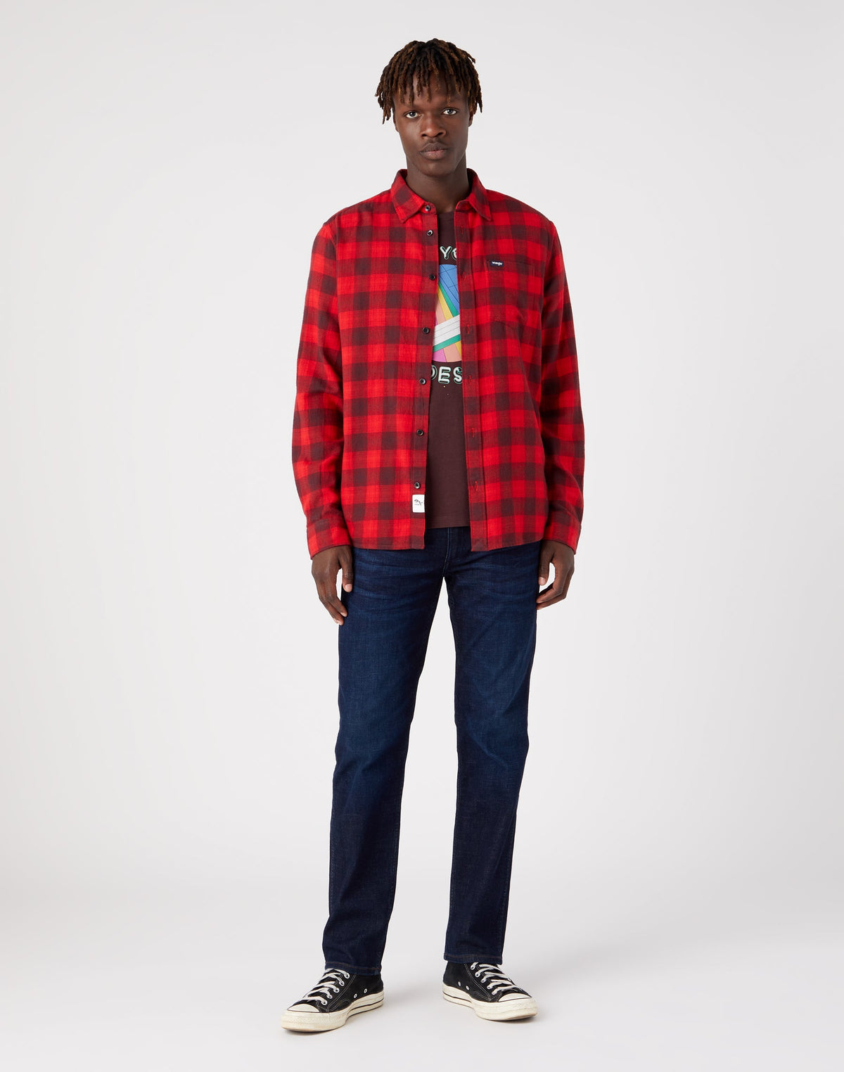 One Pocket Shirt in Rhubarb Red