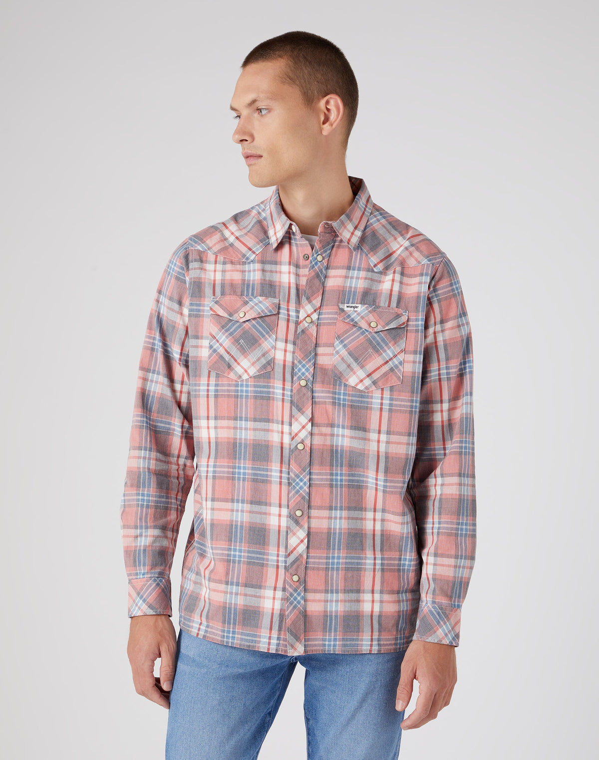 Western Shirt in Faded Rose