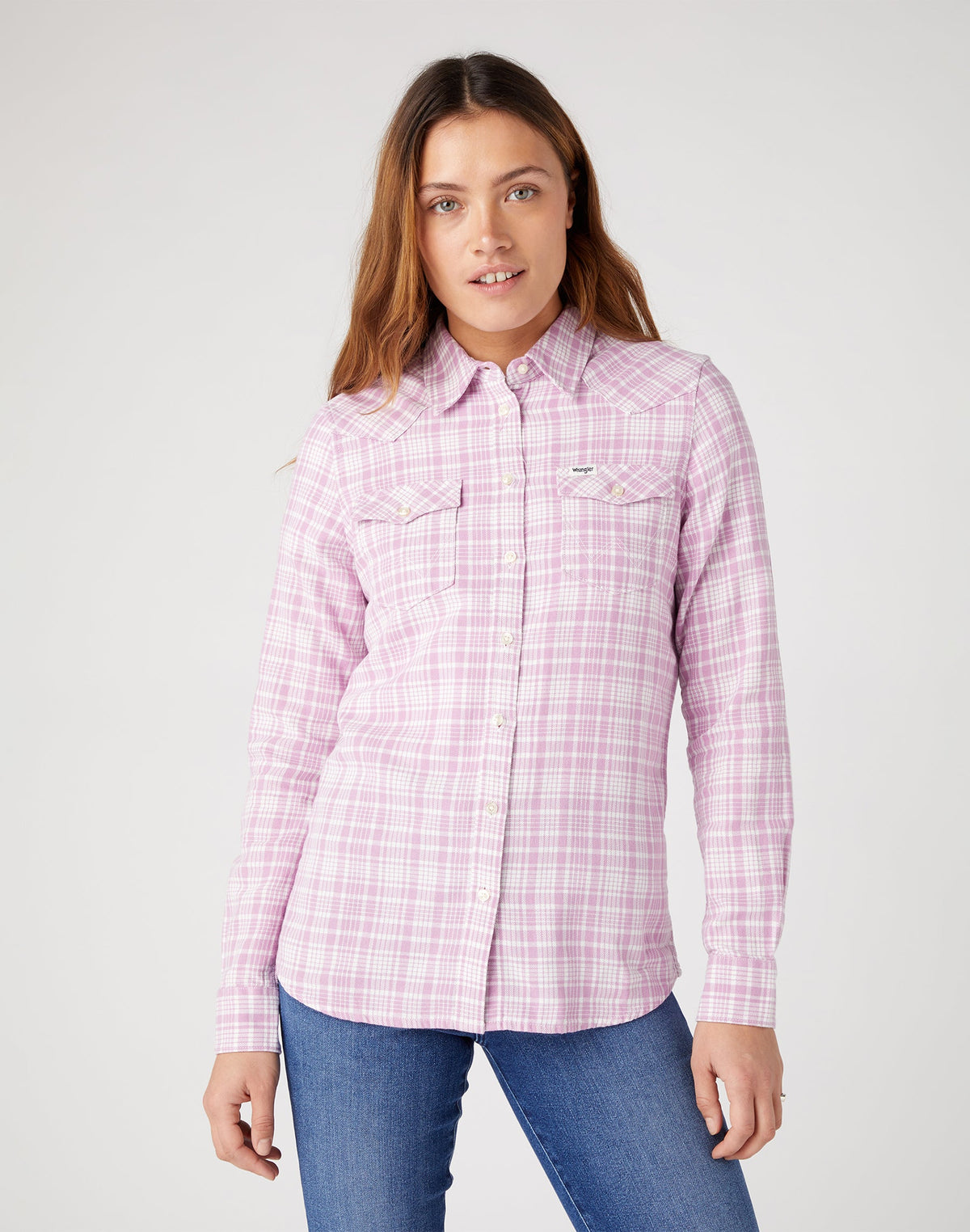 Slim Reg Western Shirt in Smokey Grape