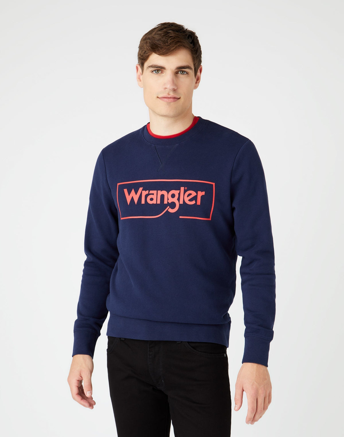 Frame Logo Sweatshirt in Navy