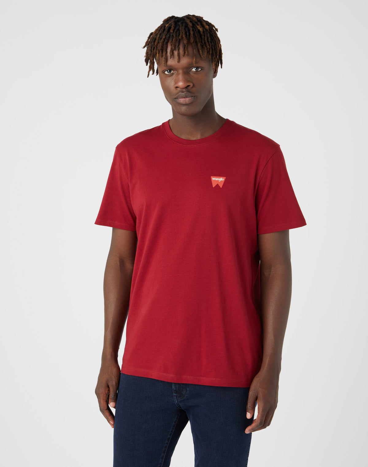 Sign Off Tee in Rhubarb Red