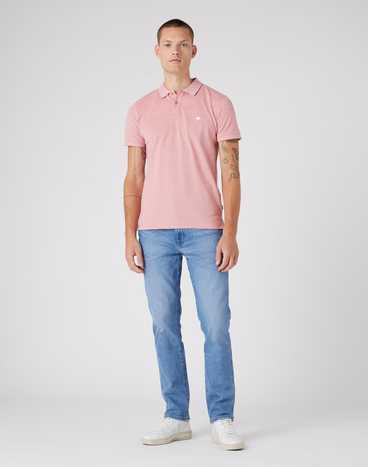 Refined Polo Shirt in Faded Rose