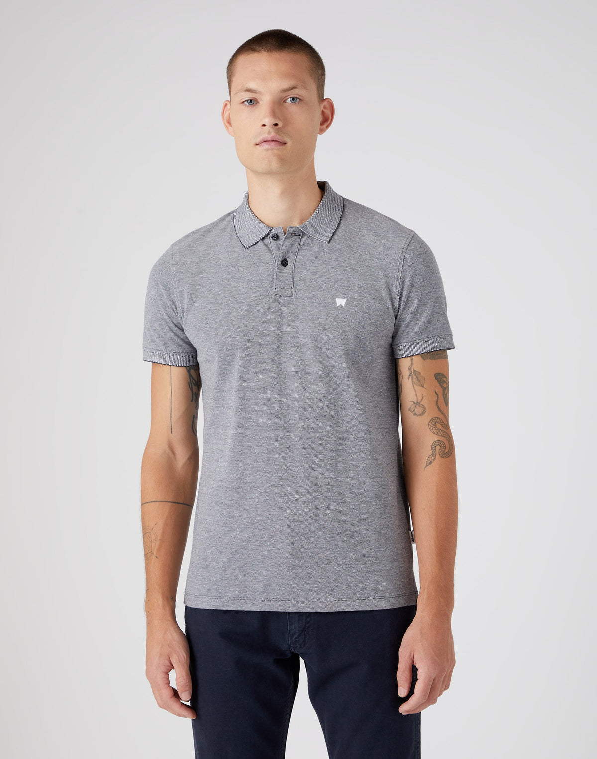 Refined Polo Shirt in Faded Black