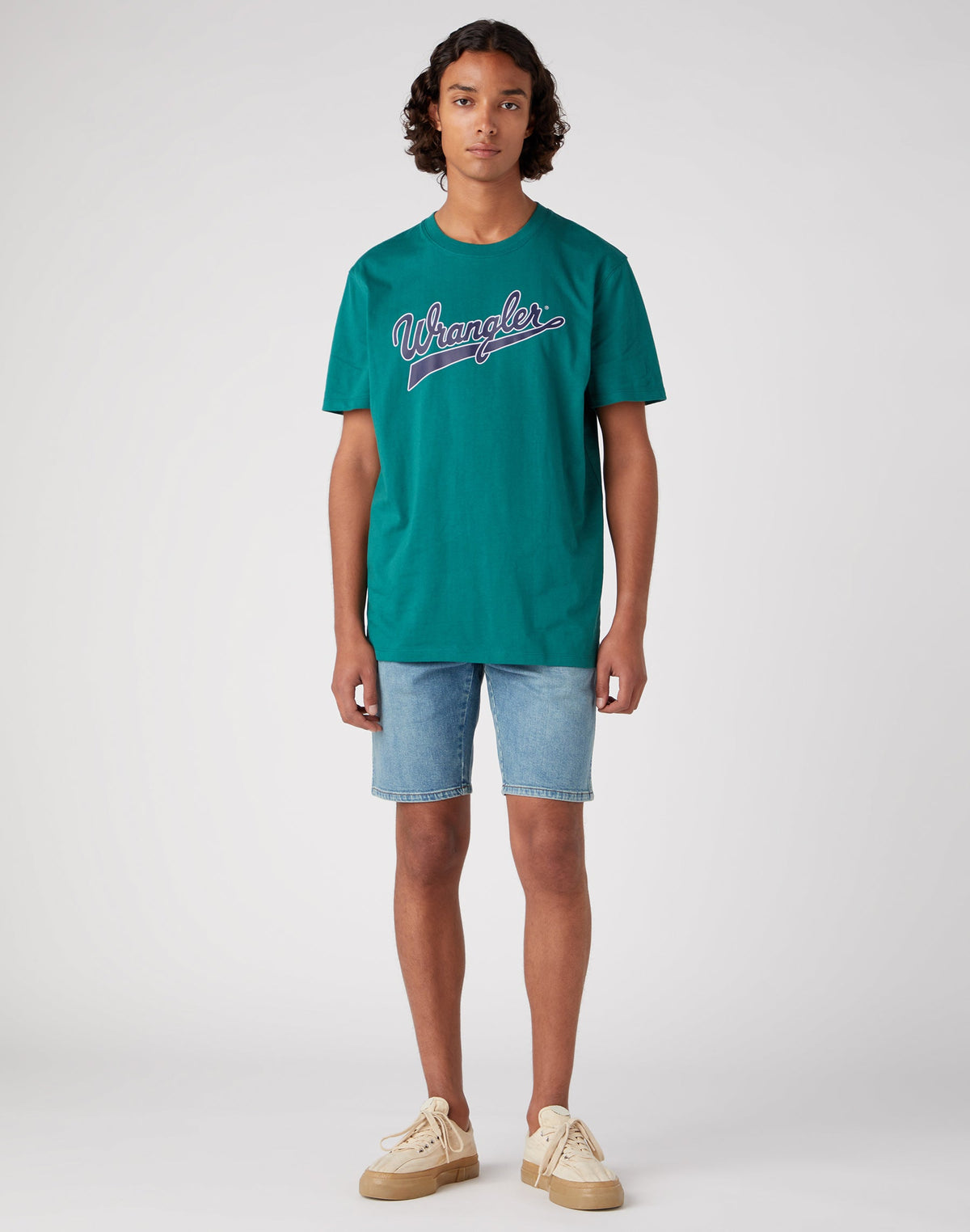 Branded Tee in Bayberry Green