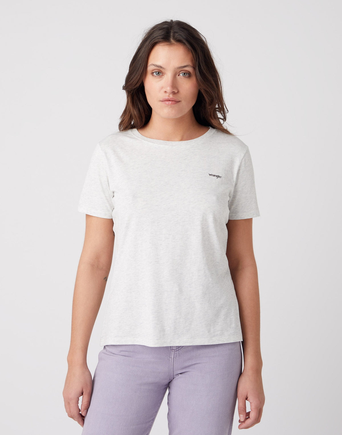 Sign Off Tee in Oat Mele